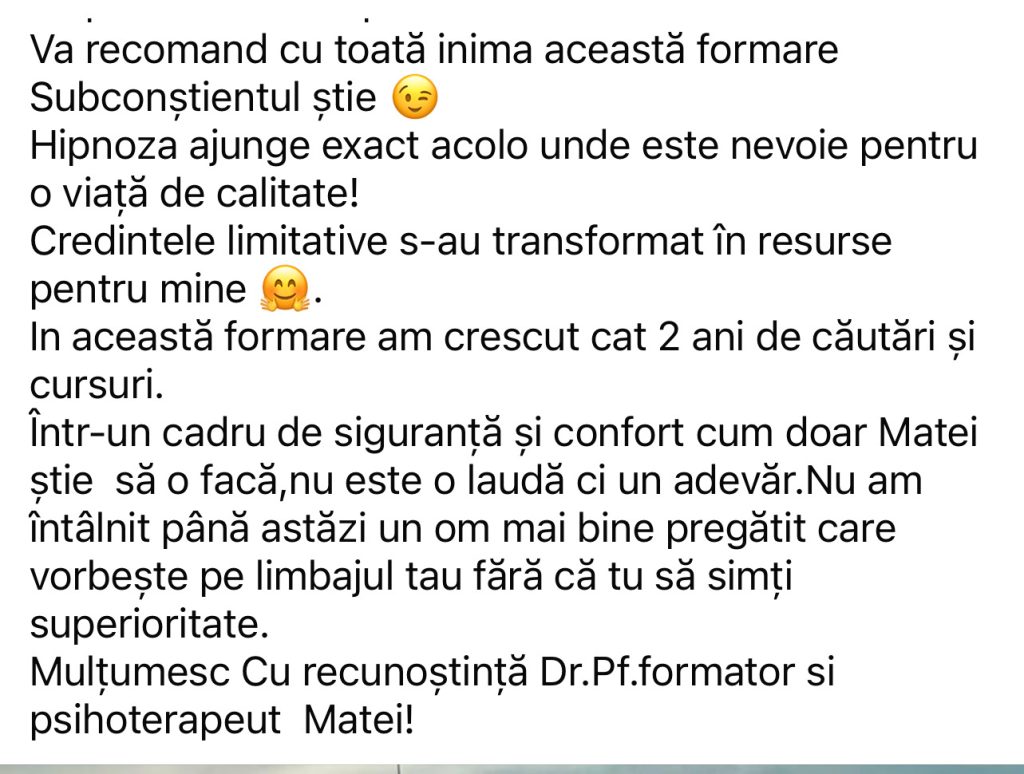 Testimonial Sandonia Institute