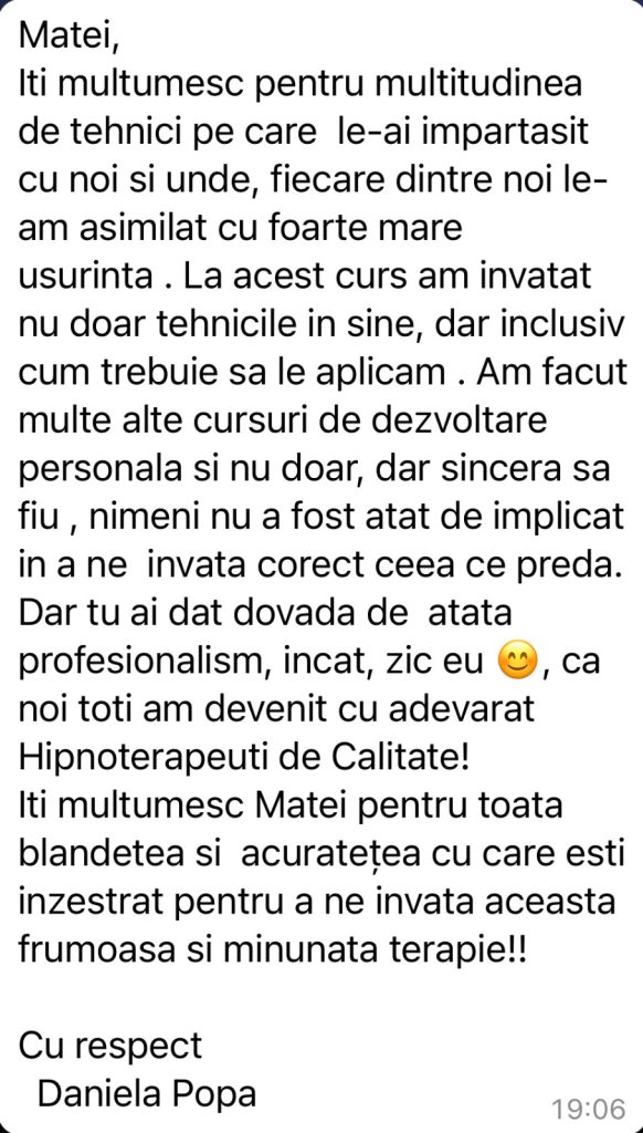 Testimonial Sandonia Institute