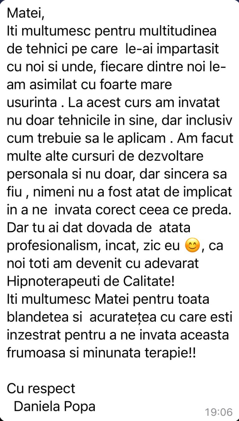 Testimonial Sandonia Institute