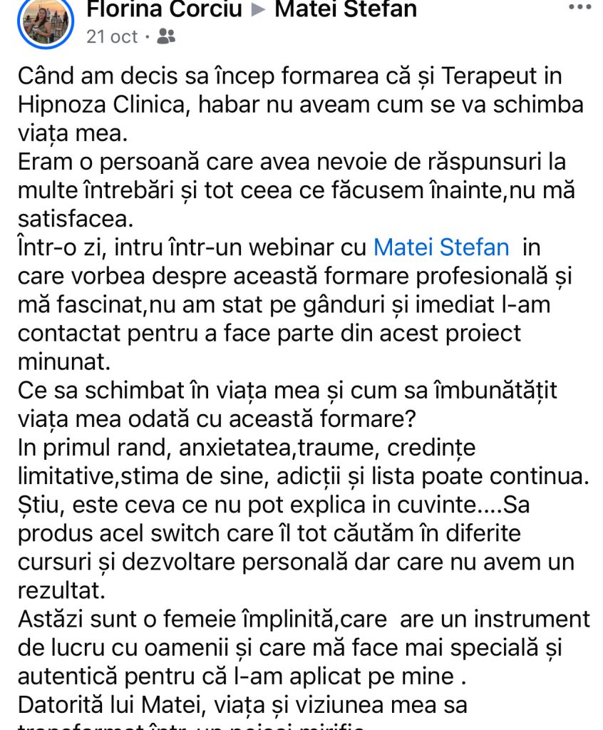 Testimonial Sandonia Institute