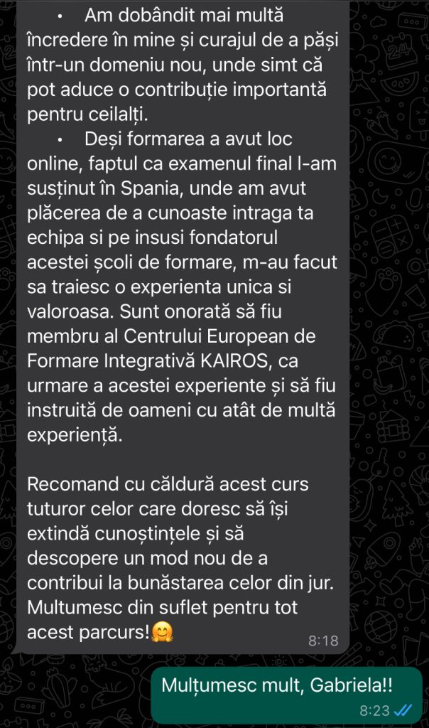 Testimonial Sandonia Institute